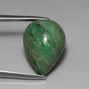 19.99캐럿 천연 그린 마우싯싯, 배 모양, 18.4×13.8 mm, 불투명체