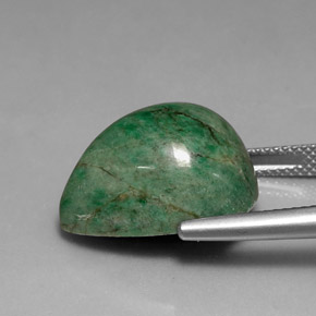 19.99캐럿 천연 그린 마우싯싯, 배 모양, 18.4×13.8 mm, 불투명체
