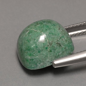 9.50캐럿 천연 그린 마우싯싯, 쿠션 컷, 11.9×11 mm, 불투명체