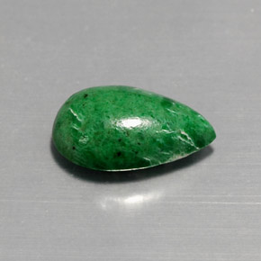 4.24캐럿 천연 그린 마우싯싯, 배 모양, 13.9×9.2 mm, 불투명체