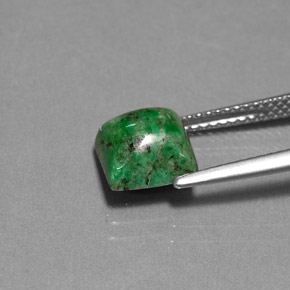 3.10캐럿 천연 그린 마우싯싯, 스퀘어, 7.9×7.8 mm, 불투명체