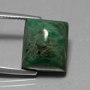 15.54캐럿 천연 그린 마우싯싯, 바게트, 14.1×12.1 mm, 불투명체