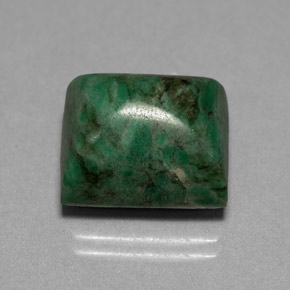 15.54캐럿 천연 그린 마우싯싯, 바게트, 14.1×12.1 mm, 불투명체