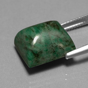 15.54캐럿 천연 그린 마우싯싯, 바게트, 14.1×12.1 mm, 불투명체