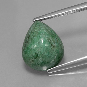 5.20캐럿 천연 그린 마우싯싯, 배 모양, 12.1×9.8 mm, 불투명체