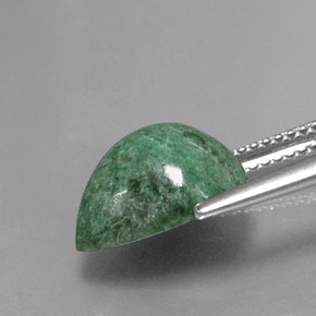 5.20캐럿 천연 그린 마우싯싯, 배 모양, 12.1×9.8 mm, 불투명체