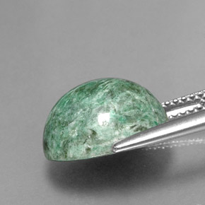 7.78캐럿 천연 그린 마우싯싯, 타원형 컷, 12.6×10.4 mm, 불투명체