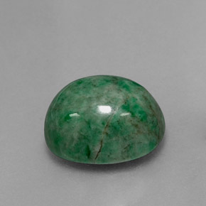 6.54캐럿 천연 그린 마우싯싯, 타원형 컷, 12.2×9.8 mm, 불투명체