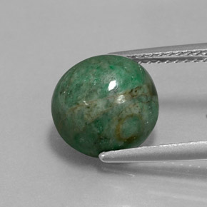 5.08캐럿 천연 그린 마우싯싯, 라운드 컷, 9.84 mm, 불투명체