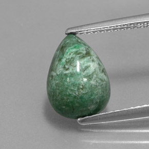 3.76캐럿 천연 그린 마우싯싯, 배 모양, 11.3×8 mm, 불투명체