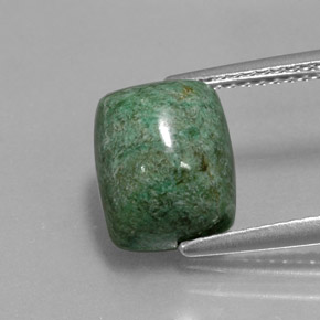 4.31캐럿 천연 그린 마우싯싯, 쿠션 컷, 10.2×8.1 mm, 불투명체