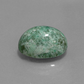 4.23캐럿 천연 그린 마우싯싯, 타원형 컷, 11.3×8.5 mm, 불투명체