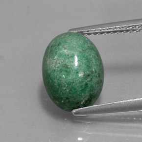 4.13캐럿 천연 그린 마우싯싯, 타원형 컷, 11.1×8.1 mm, 불투명체