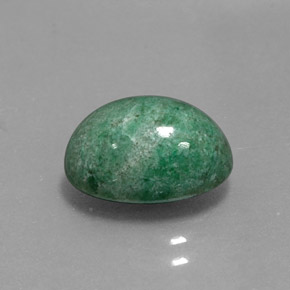 4.13캐럿 천연 그린 마우싯싯, 타원형 컷, 11.1×8.1 mm, 불투명체