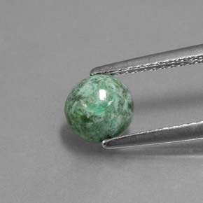 1.22캐럿 천연 그린 마우싯싯, 라운드 컷, 6.36 mm, 불투명체
