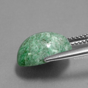 4.99캐럿 천연 녹색 앉아-앉아, 타원형 컷, 불투명체