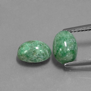 캐럿 천연 그린 마우싯싯 보석, 타원형 컷, 8.1×5.7 mm, 불투명체