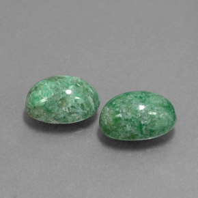 캐럿 천연 그린 마우싯싯 보석, 타원형 컷, 8.1×5.7 mm, 불투명체