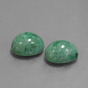 캐럿 천연 그린 마우싯싯 보석, 타원형 컷, 8.7×6.9 mm, 불투명체