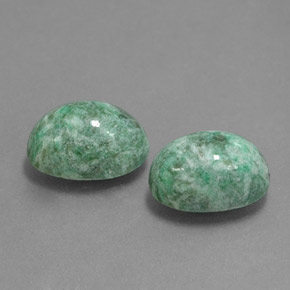 캐럿 천연 그린 마우싯싯 보석, 타원형 컷, 9.3×6.7 mm, 불투명체