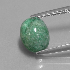 2.22캐럿 천연 녹색 앉아-앉아, 타원형 컷, 불투명체