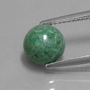 2.26캐럿 천연 그린 마우싯싯, 라운드 컷, 7.68 mm, 불투명체
