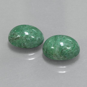 캐럿 천연 녹색 앉아-앉아 보석, 타원형 컷, 불투명체