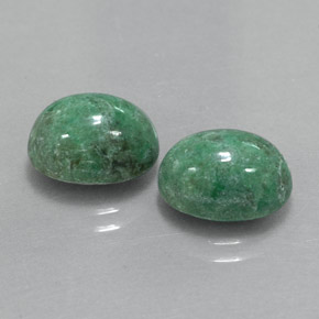 캐럿 천연 그린 마우싯싯 보석, 타원형 컷, 10.6×7.9 mm, 불투명체