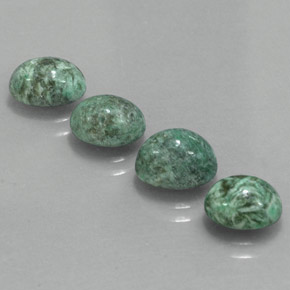 캐럿 천연 그린 마우싯싯 보석, 타원형 컷, 8.3×6.3 mm, 불투명체
