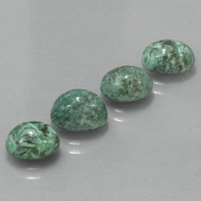 캐럿 천연 그린 마우싯싯 보석, 타원형 컷, 8.3×6.3 mm, 불투명체