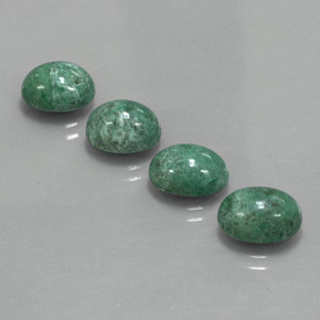 캐럿 천연 그린 마우싯싯 보석, 타원형 컷, 9.6×7.6 mm, 불투명체