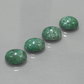 캐럿 천연 그린 마우싯싯 보석, 타원형 컷, 9.6×7.6 mm, 불투명체