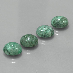 캐럿 천연 그린 마우싯싯 보석, 타원형 컷, 9.2×7.2 mm, 불투명체