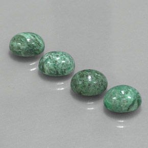 캐럿 천연 그린 마우싯싯 보석, 타원형 컷, 9.2×7.2 mm, 불투명체