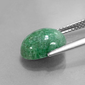3.87캐럿 천연 그린 마우싯싯, 타원형 컷, 11.3×8.4 mm, 불투명체