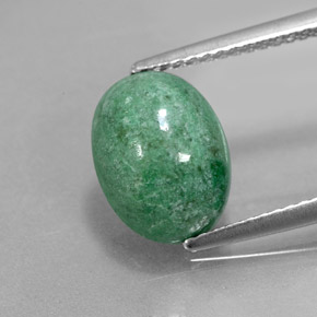 3.74캐럿 천연 그린 마우싯싯, 타원형 컷, 10.9×8.3 mm, 불투명체