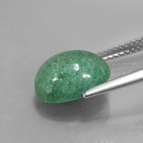 3.74캐럿 천연 그린 마우싯싯, 타원형 컷, 10.9×8.3 mm, 불투명체