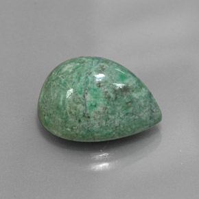 15.87캐럿 천연 그린 마우싯싯, 배 모양, 17.9×13.7 mm, 불투명체