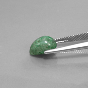 3.83캐럿 천연 그린 마우싯싯, 배 모양, 11.3×7.4 mm, 불투명체