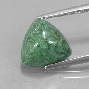 4.64캐럿 천연 그린 마우싯싯, 트릴리언, 11.1×10.9 mm, 불투명체