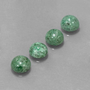 캐럿 천연 그린 마우싯싯 보석, 라운드 컷, 6.83 mm, 불투명체
