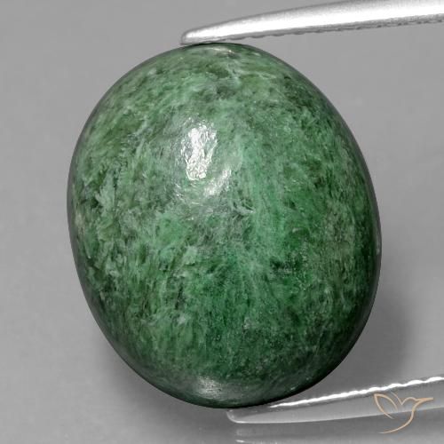 12.12ct 자연스러운 파인 그린 앉아-앉아, 타원형, 불투명체