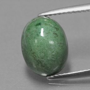 4.08캐럿 천연 그린 마우싯싯, 타원형 컷, 11.1×8.5 mm, 불투명체