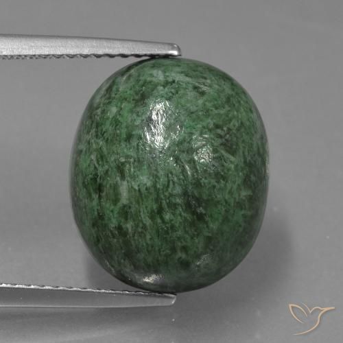 13.37ct 자연스러운 옅은 소나무 녹색 앉아-앉아, 타원형, 불투명체