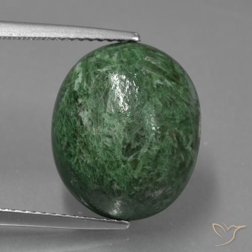 13.63ct 자연스러운 미디엄 그린 앉아-앉아, 타원형, 불투명체