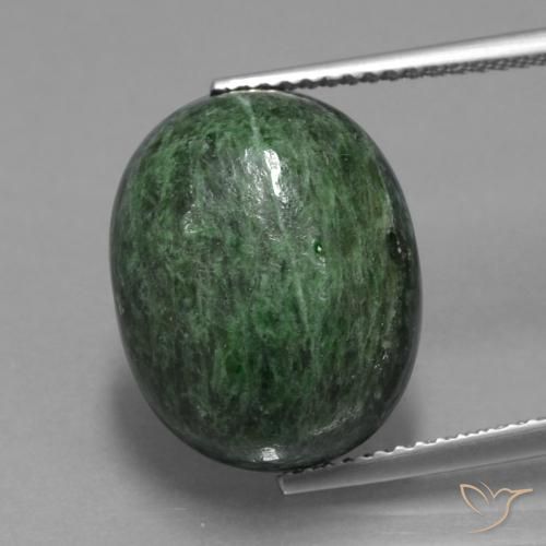 13.40ct 자연스러운 흙빛 녹색 앉아-앉아, 타원형, 불투명체
