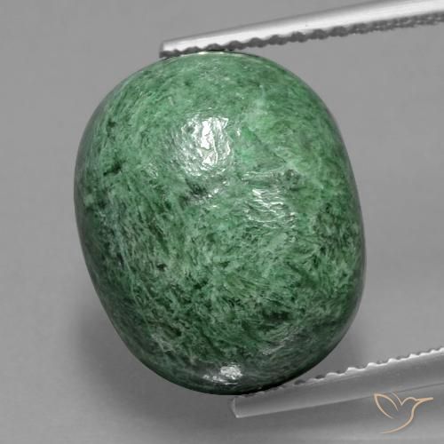 11.25ct 자연스러운 미디엄 그린 앉아-앉아, 타원형, 불투명체