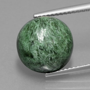 8.55캐럿 천연 녹색 앉아-앉아, 라운드 컷, 불투명체