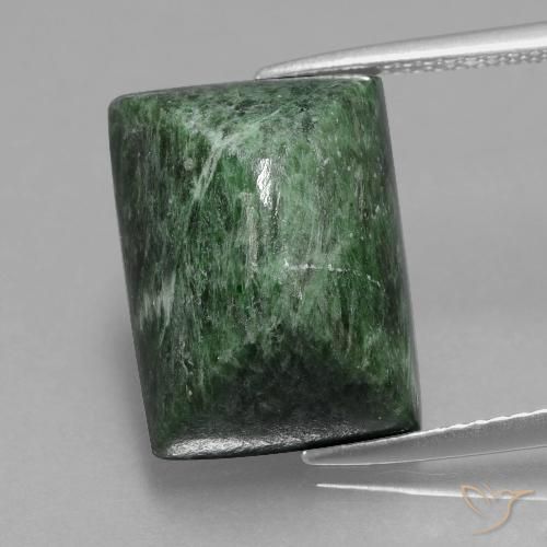 13.36ct 자연스러운 흙빛 녹색 앉아-앉아, 바게트, 불투명체