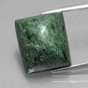 13.44캐럿 천연 그린 마우싯싯, 바게트, 14.1×12.3 mm, 불투명체